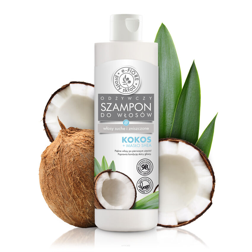 Odżywczy szampon do włosów zniszczonych KOKOSOWY 280ml