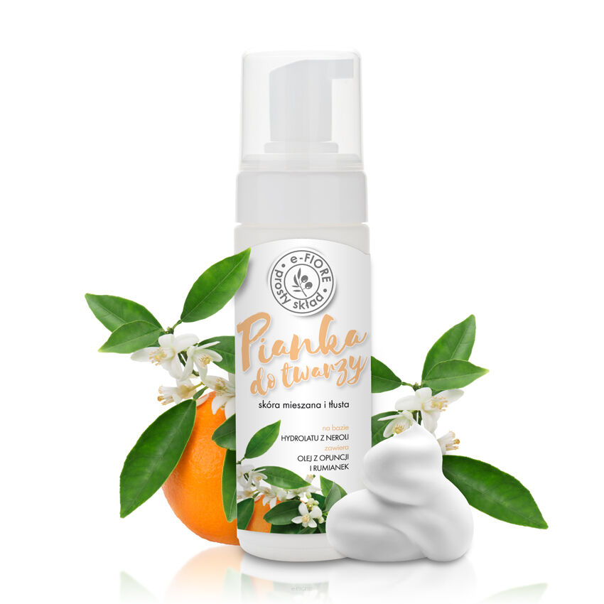 Rewitalizująca kremowa pianka do mycia twarzy na bazie hydrolatu z Neroli 150ml